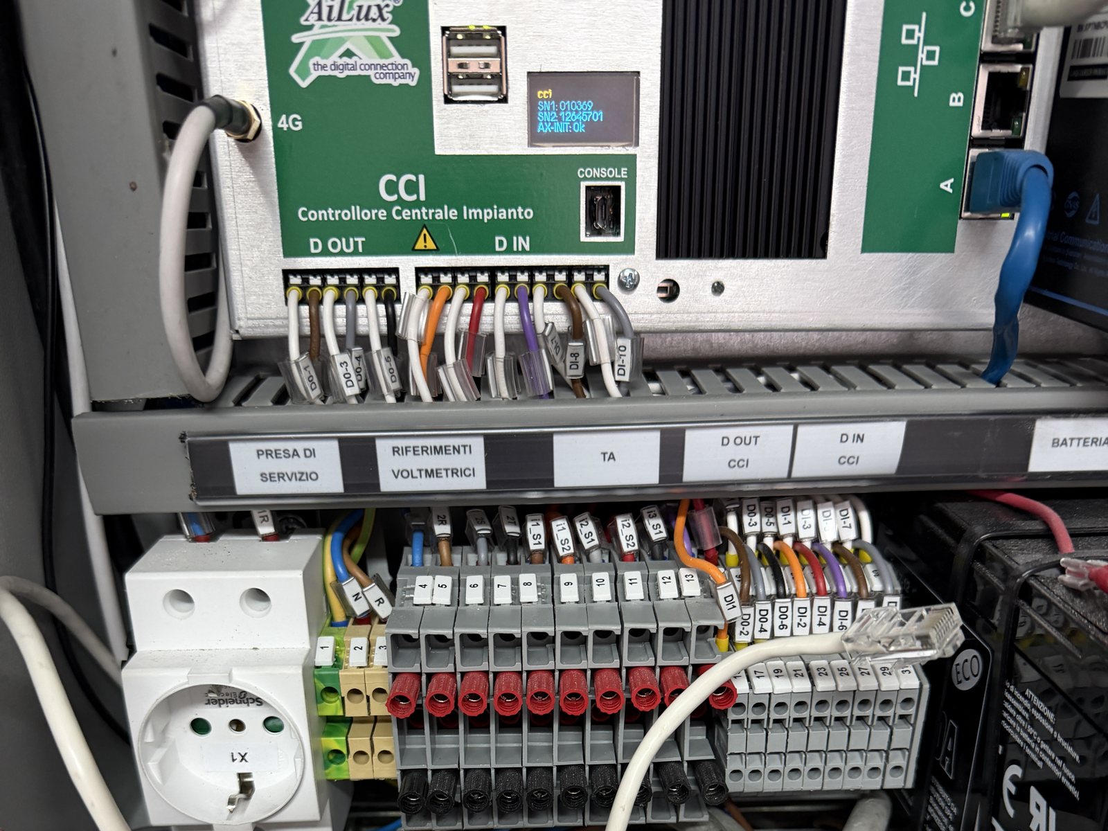 Controllore Centrale d’Impianto installato in quadro